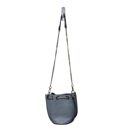 Borse in Pelle Light Blue Pebbled Leather Bucket Bag - Picture 5 of 5